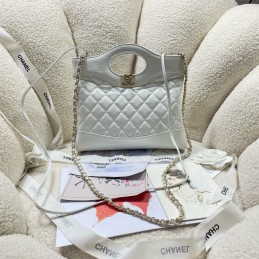 31 Mini Calfskin Tote Pale...