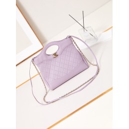 31 Mini Calfskin Tote Lilac