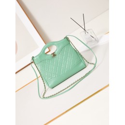31 Mini Calfskin Tote Mint...