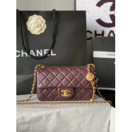 Mini Flap Ball Chain Bag...