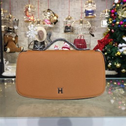 Tan H Leather Wallet