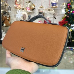 Tan H Leather Wallet