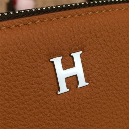 Tan H Leather Wallet