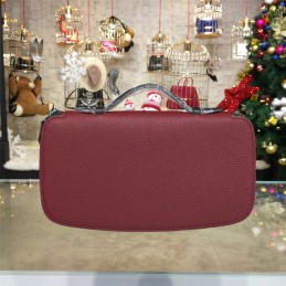 Burgundy H Leather Wallet