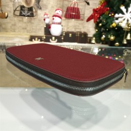 Burgundy H Leather Wallet