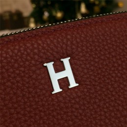 Burgundy H Leather Wallet