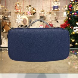 Navy Blue H Leather Wallet