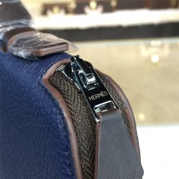Navy Blue H Leather Wallet