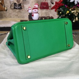 Green Birkin 35 Bag Silver Chain