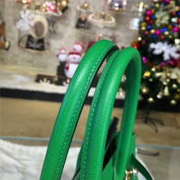 Green Birkin 35 Bag Silver Chain