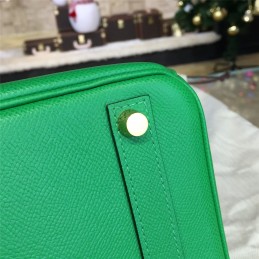 Green Birkin 35 Bag Silver Chain