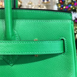 Green Birkin 35 Bag Silver Chain