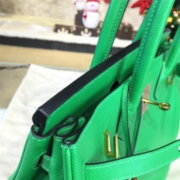 Green Birkin 35 Bag Silver Chain
