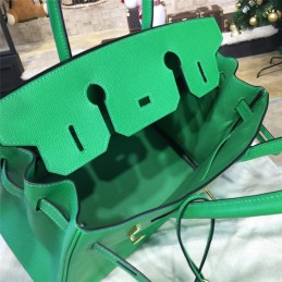 Green Birkin 35 Bag Silver Chain