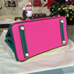 Pink Colorblock Birkin 35 Bag