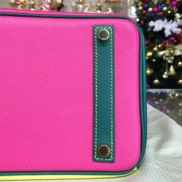 Pink Colorblock Birkin 35 Bag