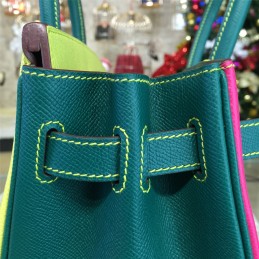 Pink Colorblock Birkin 35 Bag