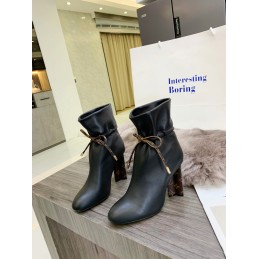 Boots Black Leather with...