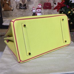 Yellow Fuchsia Birkin 35 Bag
