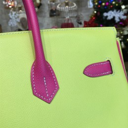 Yellow Fuchsia Birkin 35 Bag