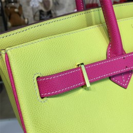Yellow Fuchsia Birkin 35 Bag