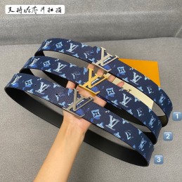 Belt Navy Monogram Canvas