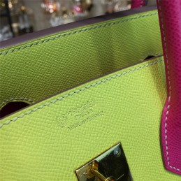 Yellow Fuchsia Birkin 35 Bag