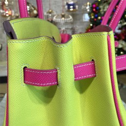 Yellow Fuchsia Birkin 35 Bag