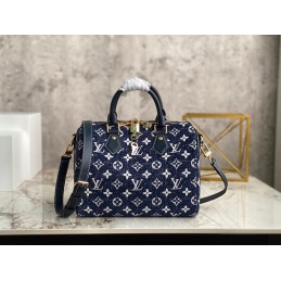 Speedy 25 Navy Monogram Denim