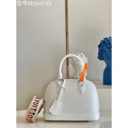 Alma BB White Epi Leather