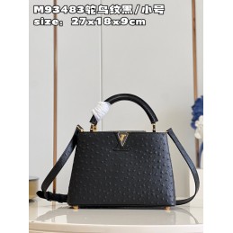 Capucines BB Black Ostrich...