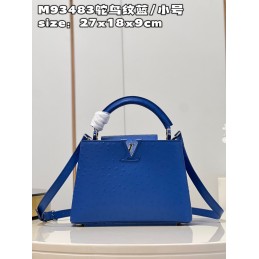 Capucines BB Blue Ostrich...