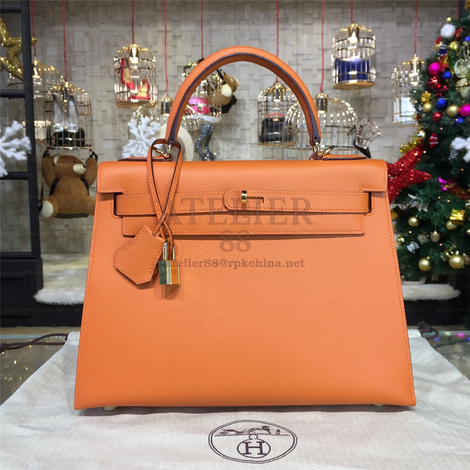 Orange Kelly 28 Bag