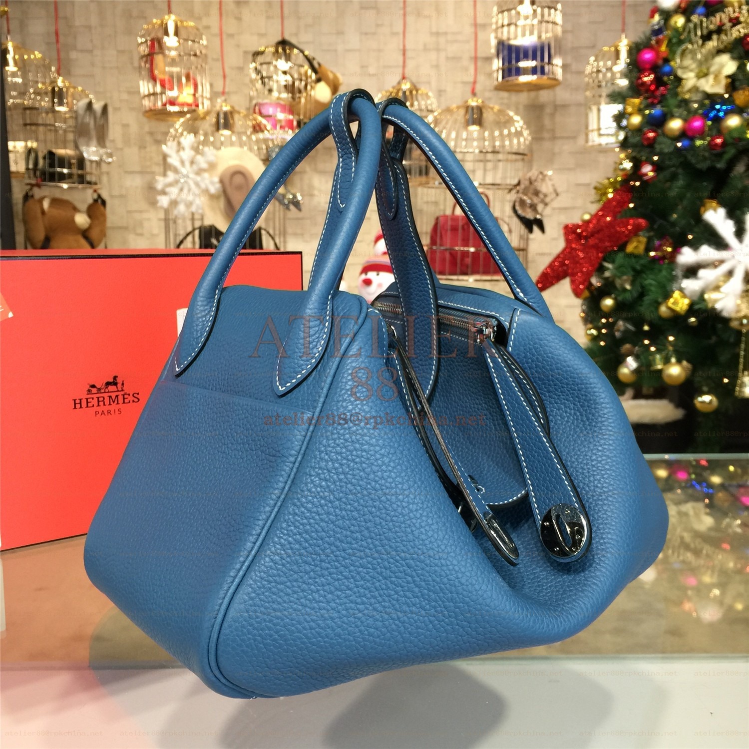 Denim Blue Lindy 30 Bag