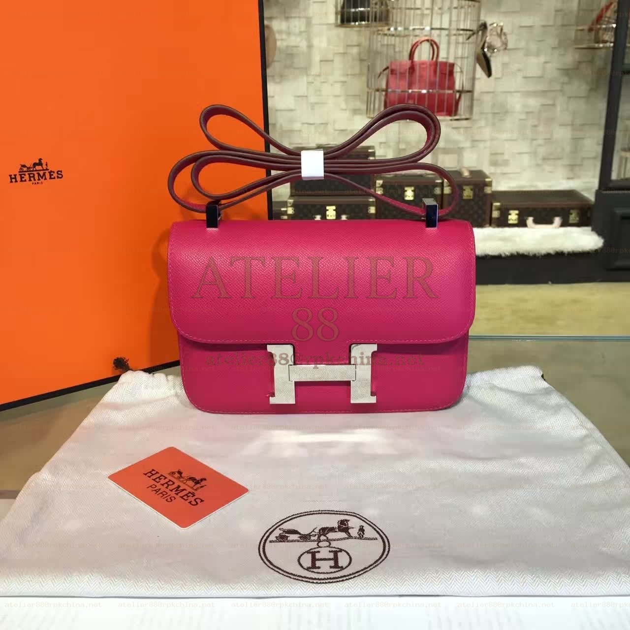 Fuchsia Constance 24 Palladium Hardware Bag