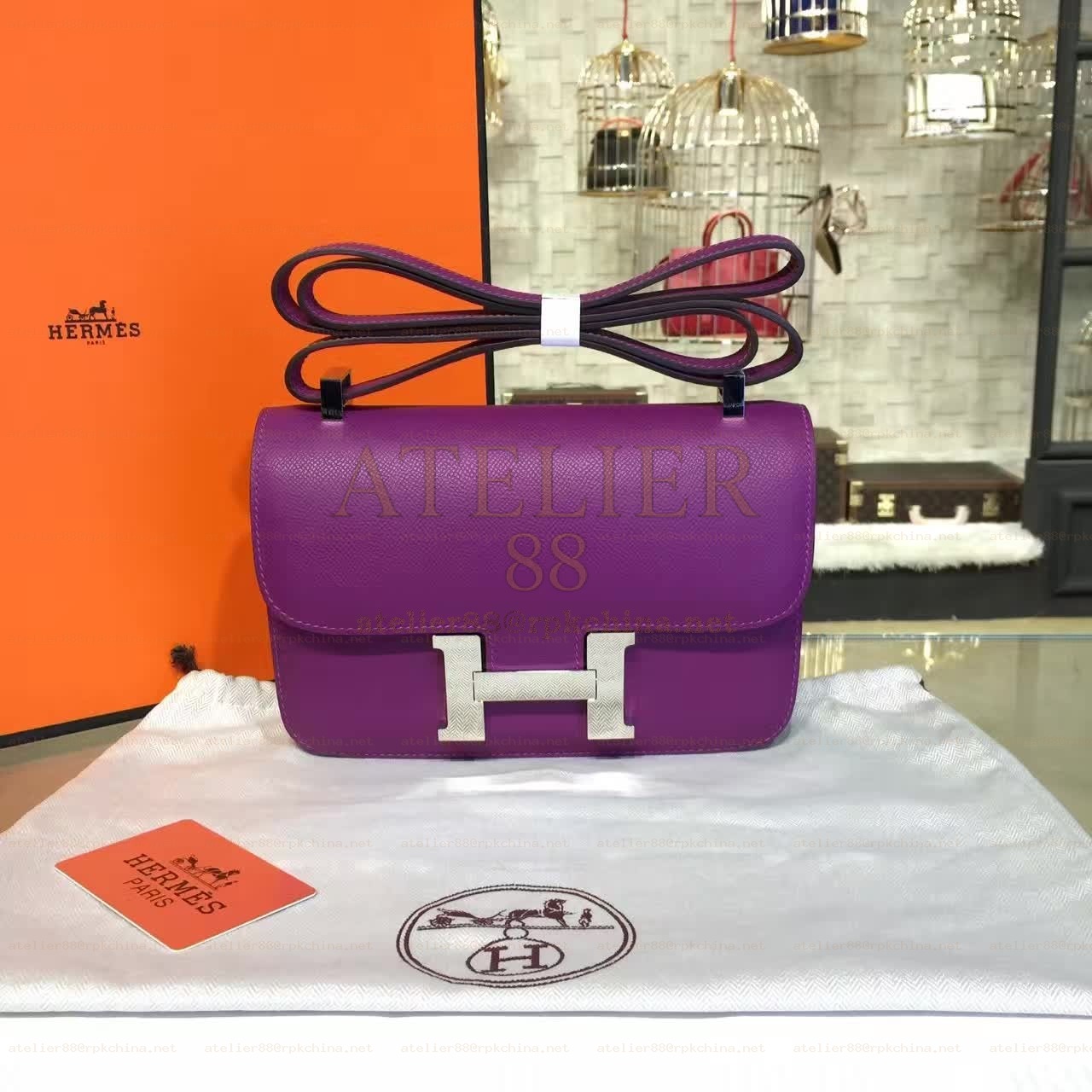 Purple Constance 24 Palladium Hardware Bag