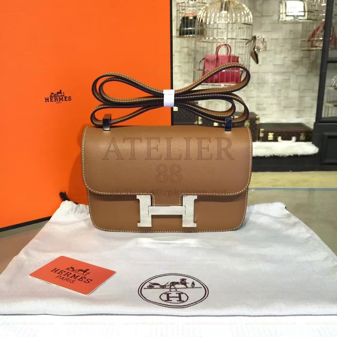 Taupe Brown Constance 24 Palladium Hardware Bag