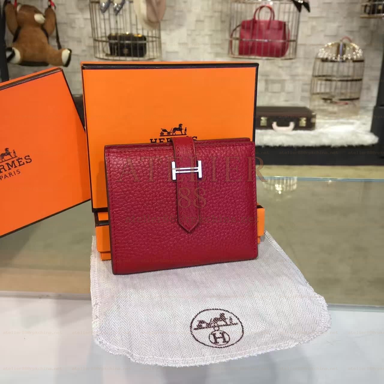 Red Bearn Compact Wallet