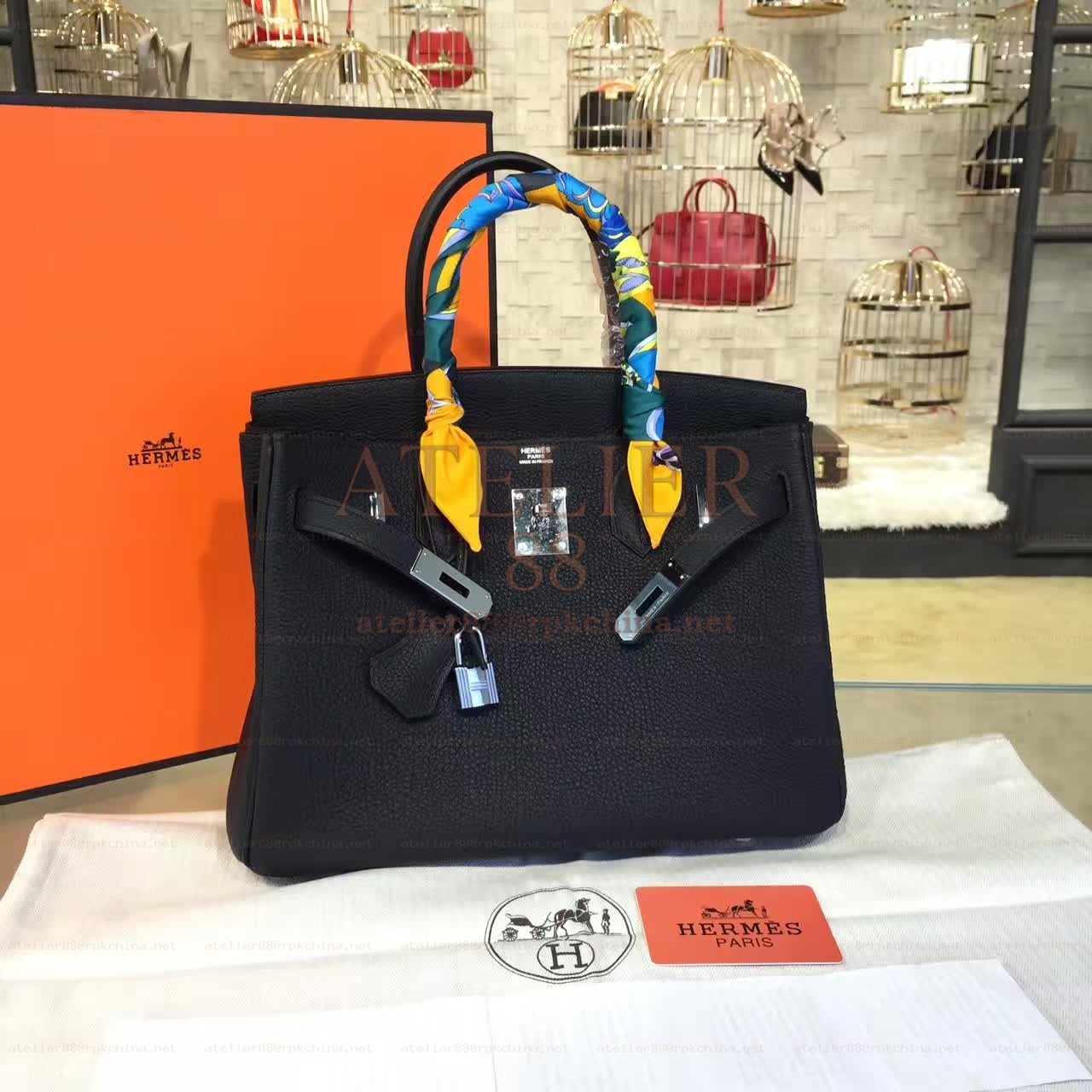 Black Birkin 30 Gold Hardware Bag