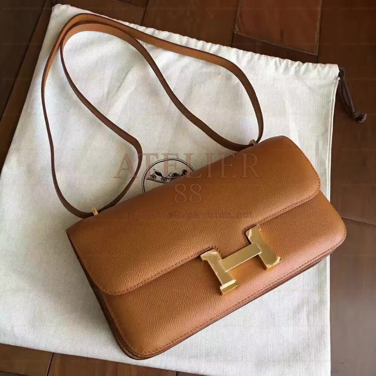 Tan Constance Elan Gold Hardware Bag
