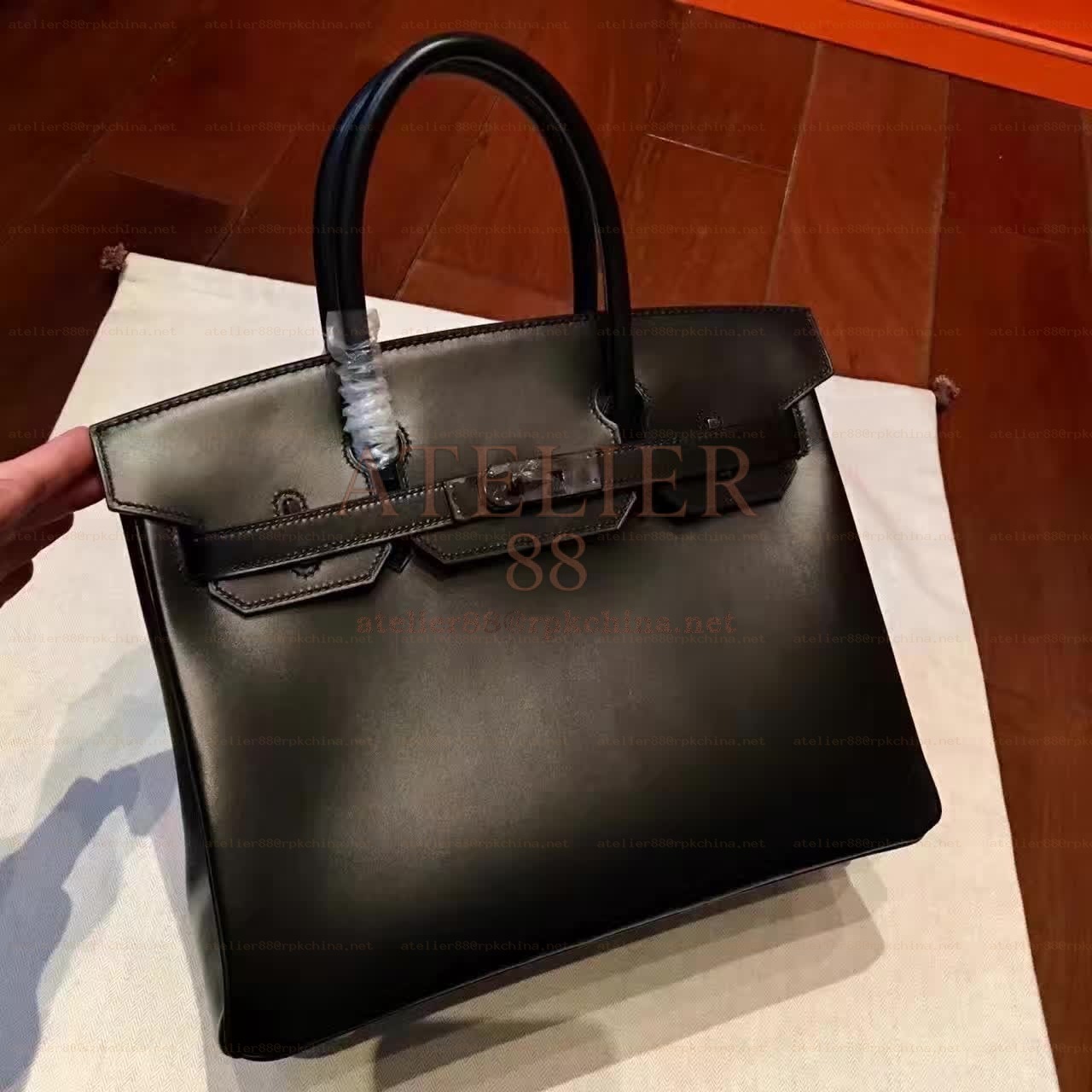 Black Birkin 30 Bag Dark Hardware
