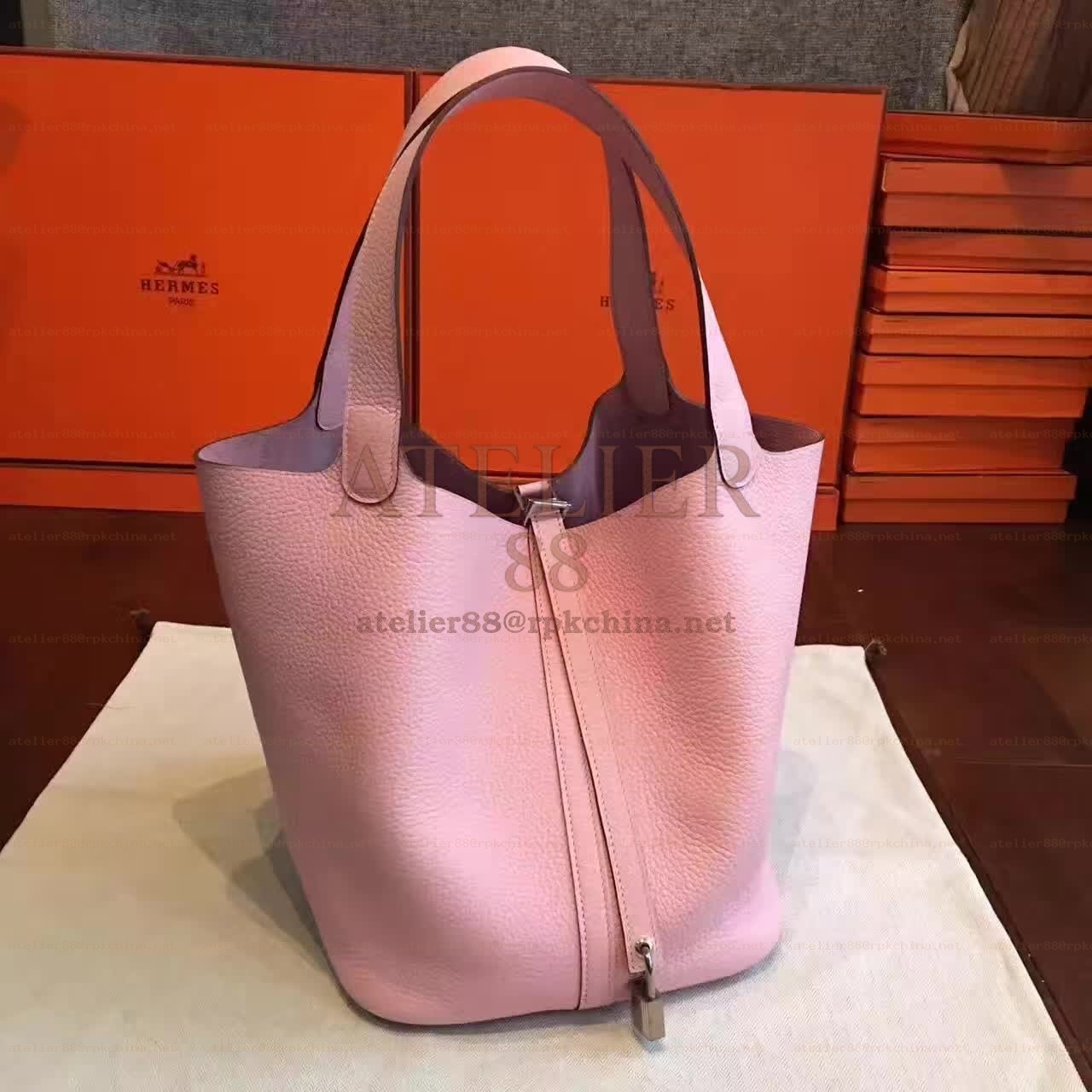 Pink Picotin Lock 22 Bag