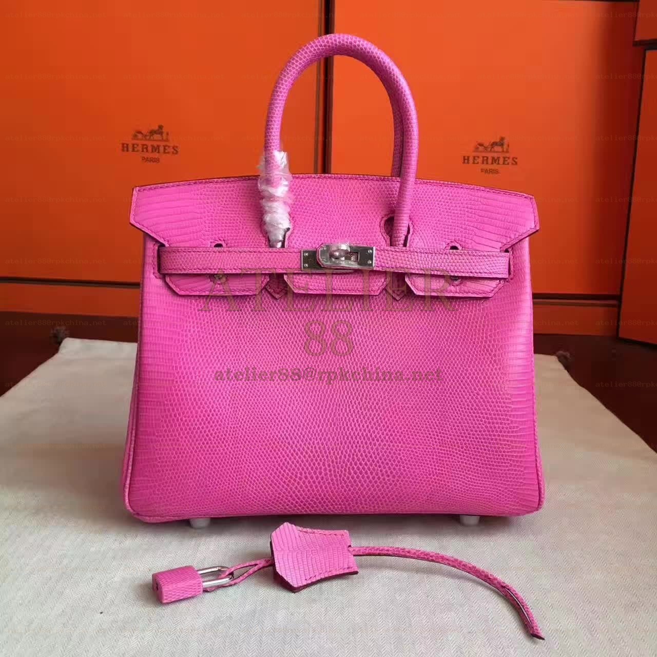 Pink Birkin 25 Palladium Hardware Bag
