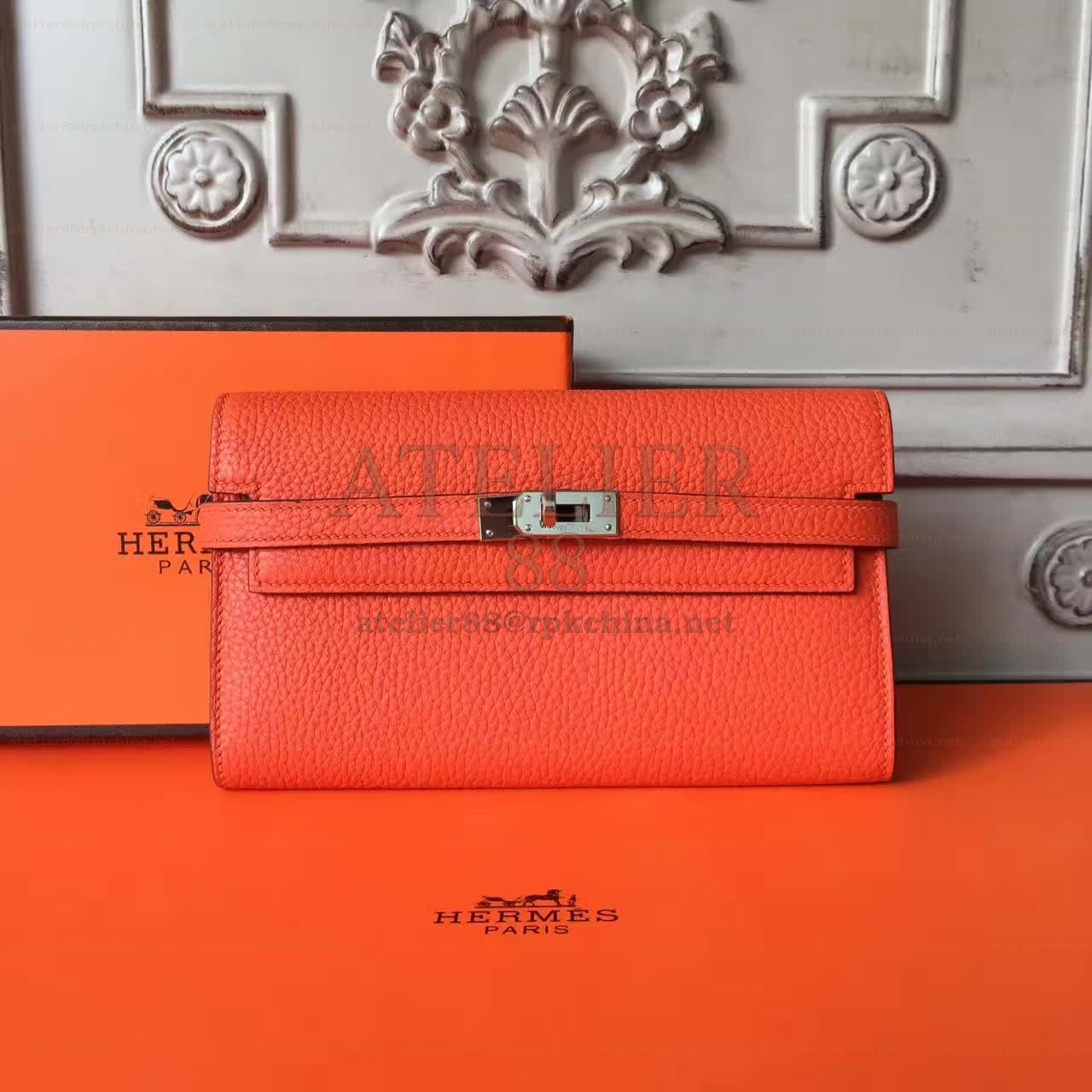Orange Kelly Wallet