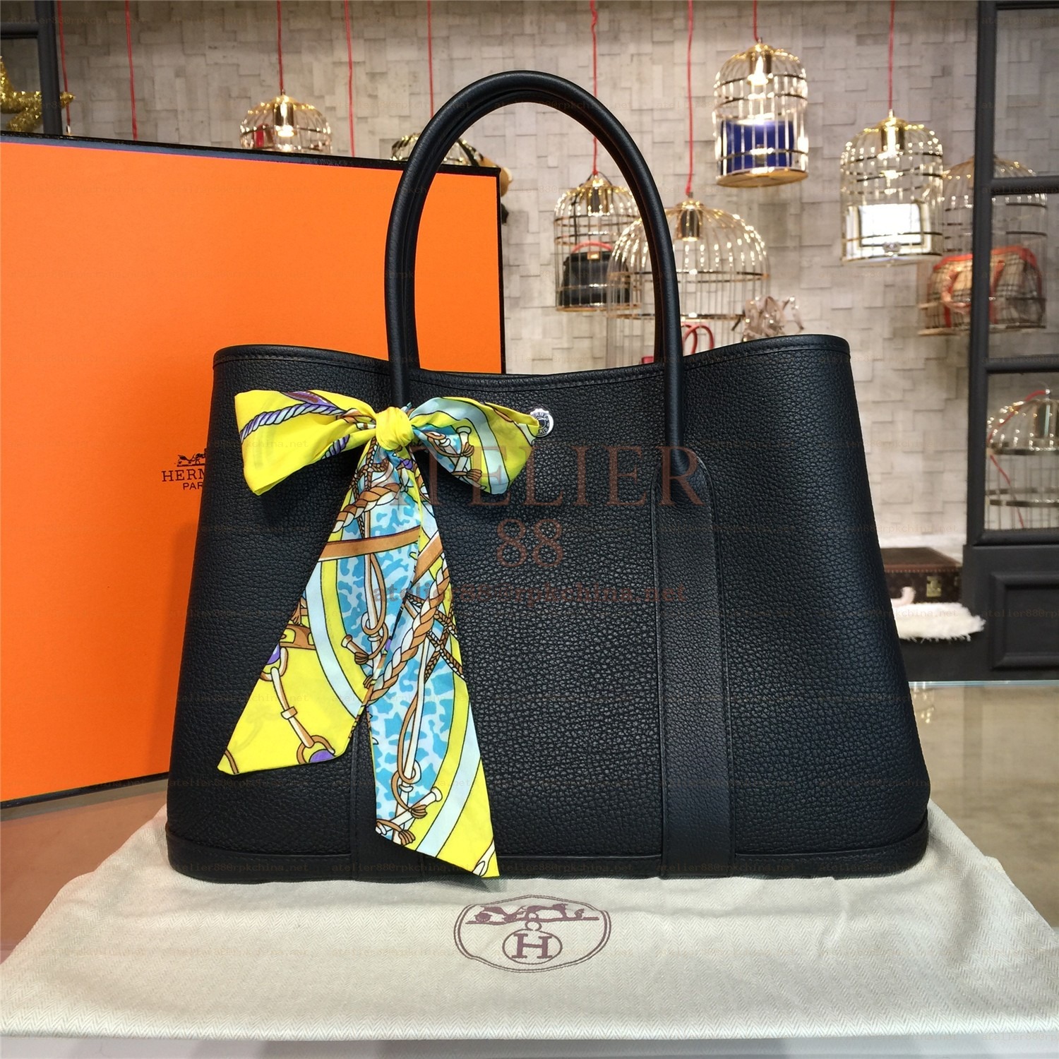 Black Garden Party 36 Yellow Blue Twilly Bag