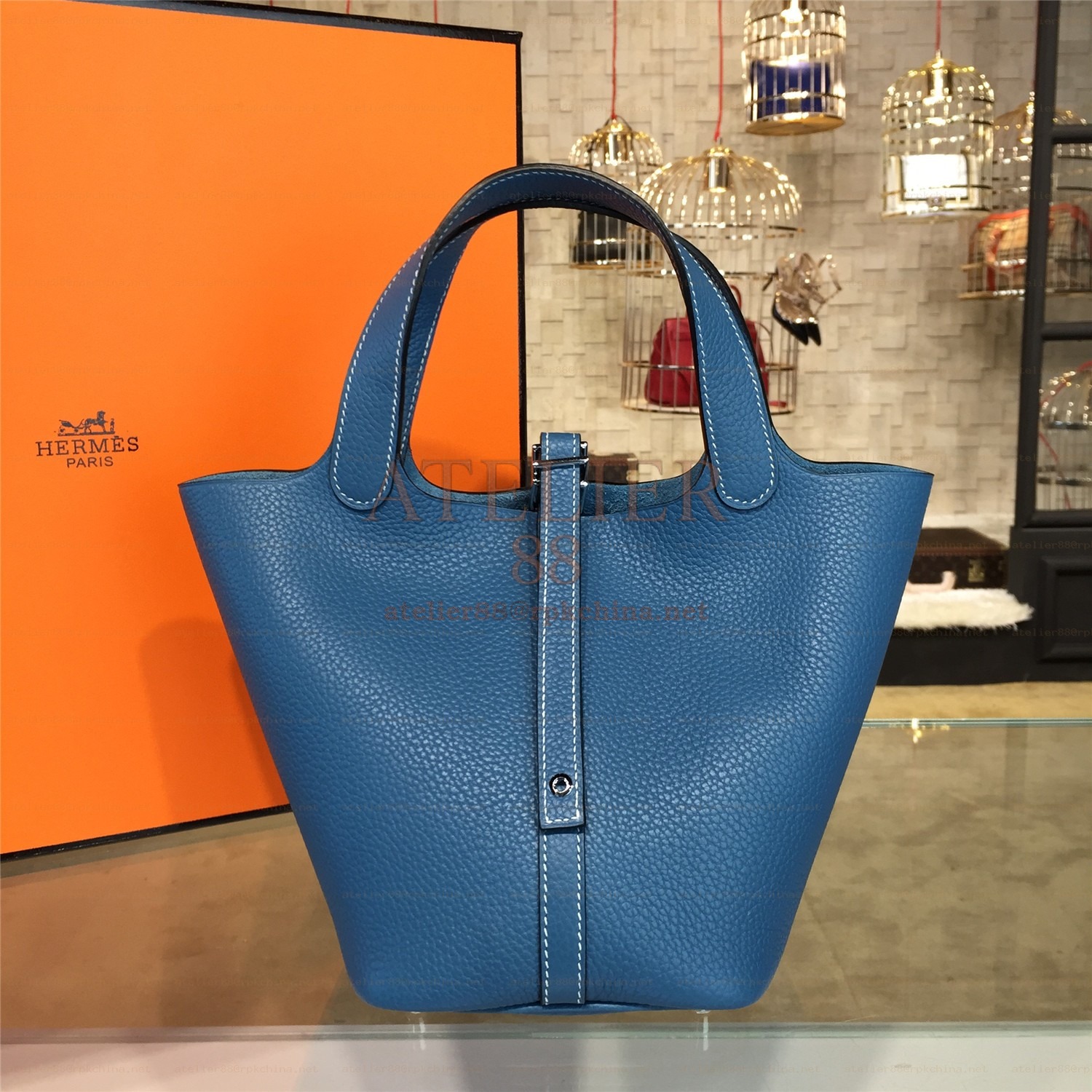 Blue Picotin Lock 13 Bag