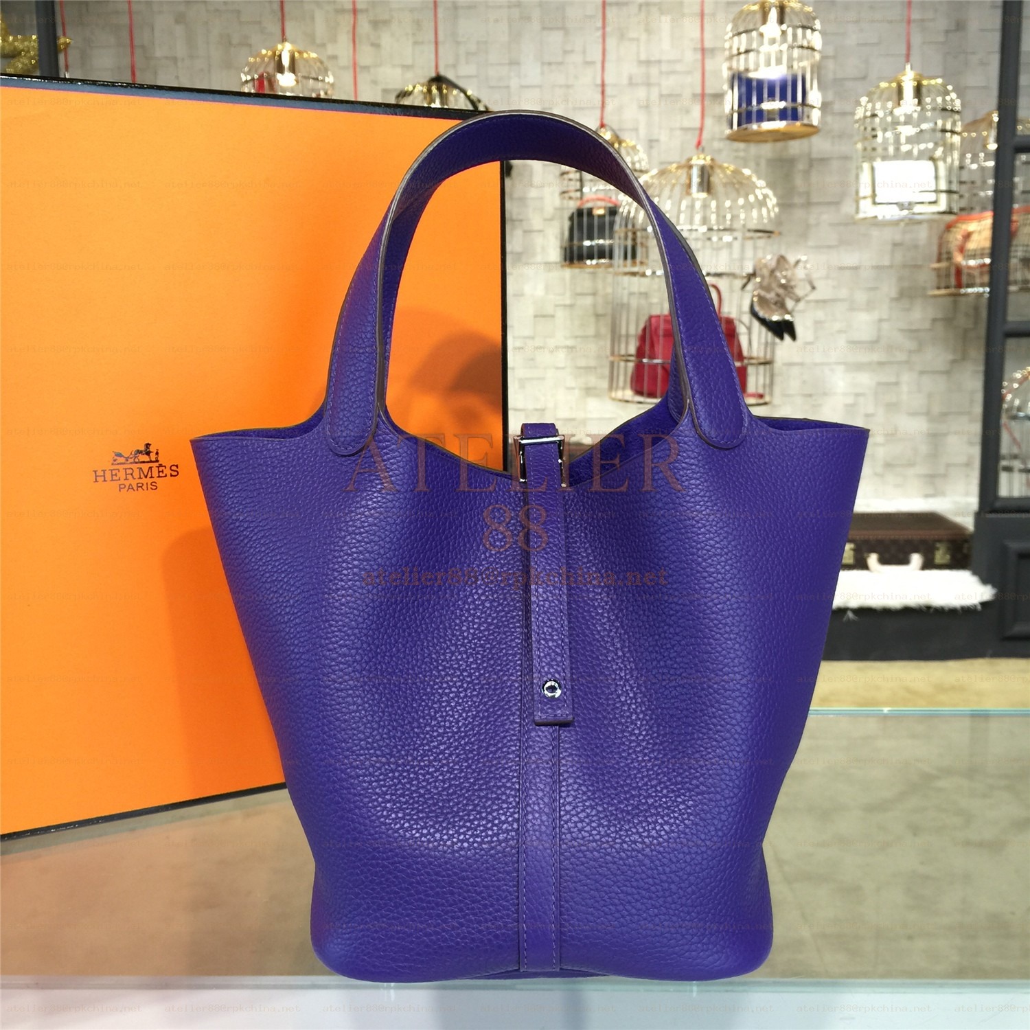 Violet Picotin Lock 13 Bag